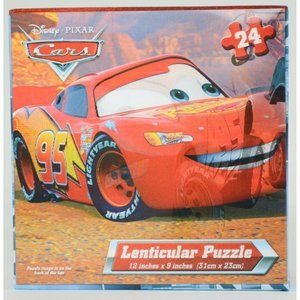 Disney Pixar Cars McQueen & Mater 24 Piece Lenticular Jigsaw Puzzle 12"x9"